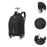 Maxbell Rolling Backpack Large Capacity Wheeled Backpack for Overnight Travel Adults Black