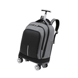 Maxbell Rolling Backpack Large Capacity Wheeled Backpack for Overnight Travel Adults Gray