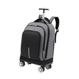 Maxbell Rolling Backpack Large Capacity Wheeled Backpack for Overnight Travel Adults Gray