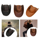 Maxbell Cowboy Hat Summer with Adjustable Chin Strap for Holiday Themed Party Street dark brown