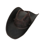 Maxbell Cowboy Hat Summer with Adjustable Chin Strap for Holiday Themed Party Street dark brown