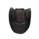 Maxbell Cowboy Hat Summer with Adjustable Chin Strap for Holiday Themed Party Street dark brown