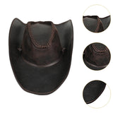 Maxbell Cowboy Hat Summer with Adjustable Chin Strap for Holiday Themed Party Street dark brown