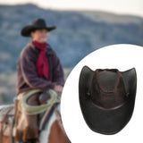 Maxbell Cowboy Hat Summer with Adjustable Chin Strap for Holiday Themed Party Street dark brown