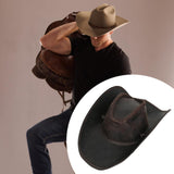 Maxbell Cowboy Hat Summer with Adjustable Chin Strap for Holiday Themed Party Street dark brown