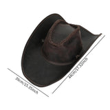 Maxbell Cowboy Hat Summer with Adjustable Chin Strap for Holiday Themed Party Street dark brown