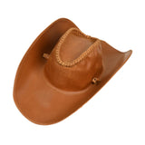 Maxbell Cowboy Hat Summer with Adjustable Chin Strap for Holiday Themed Party Street brown