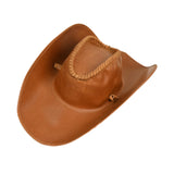 Maxbell Cowboy Hat Summer with Adjustable Chin Strap for Holiday Themed Party Street brown