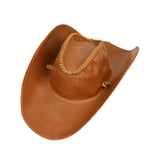 Maxbell Cowboy Hat Summer with Adjustable Chin Strap for Holiday Themed Party Street brown