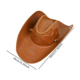 Maxbell Cowboy Hat Summer with Adjustable Chin Strap for Holiday Themed Party Street brown