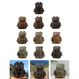 Maxbell Canvas Backpack Outdoor Portable Casual Daypack for Fishing Trekking Camping Black