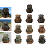 Maxbell Canvas Backpack Outdoor Portable Casual Daypack for Fishing Trekking Camping Black