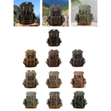 Maxbell Canvas Backpack Outdoor Portable Casual Daypack for Fishing Trekking Camping Black