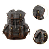 Maxbell Canvas Backpack Outdoor Portable Casual Daypack for Fishing Trekking Camping Gray