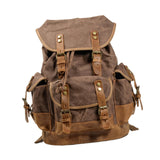 Maxbell Canvas Backpack Outdoor Portable Casual Daypack for Fishing Trekking Camping Coffee