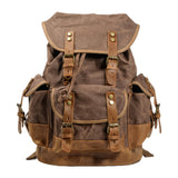 Maxbell Canvas Backpack Outdoor Portable Casual Daypack for Fishing Trekking Camping Coffee