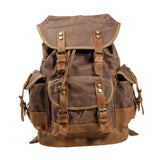 Maxbell Canvas Backpack Outdoor Portable Casual Daypack for Fishing Trekking Camping Coffee