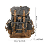 Maxbell Canvas Backpack Outdoor Portable Casual Daypack for Fishing Trekking Camping Deep Gray