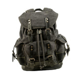 Maxbell Canvas Backpack Outdoor Portable Casual Daypack for Fishing Trekking Camping Dark Gray