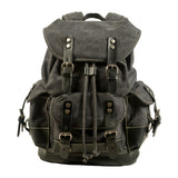Maxbell Canvas Backpack Outdoor Portable Casual Daypack for Fishing Trekking Camping Dark Gray