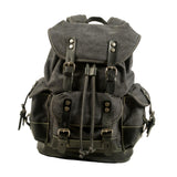 Maxbell Canvas Backpack Outdoor Portable Casual Daypack for Fishing Trekking Camping Dark Gray