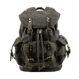 Maxbell Canvas Backpack Outdoor Portable Casual Daypack for Fishing Trekking Camping Dark Gray