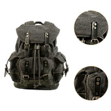 Maxbell Canvas Backpack Outdoor Portable Casual Daypack for Fishing Trekking Camping Dark Gray