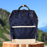 Maxbell Backpack for Women Men Trendy Travel Daypack for Hiking Backpacking Shopping Navy Blue