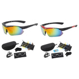 Maxbell Cycling Glasses Comfortable Eyewear Riding Glasses for Hiking Riding Outdoor Black and Red