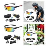 Maxbell Cycling Glasses Comfortable Eyewear Riding Glasses for Hiking Riding Outdoor Black and Red