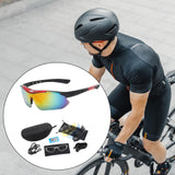 Maxbell Cycling Glasses Comfortable Eyewear Riding Glasses for Hiking Riding Outdoor Black and Red