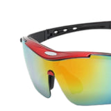 Maxbell Cycling Glasses Comfortable Eyewear Riding Glasses for Hiking Riding Outdoor Black and Red