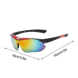 Maxbell Cycling Glasses Comfortable Eyewear Riding Glasses for Hiking Riding Outdoor Black and Red