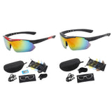 Maxbell Cycling Glasses Comfortable Eyewear Riding Glasses for Hiking Riding Outdoor Black and Red