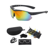 Maxbell Cycling Glasses Comfortable Eyewear Riding Glasses for Hiking Riding Outdoor Black