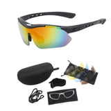 Maxbell Cycling Glasses Comfortable Eyewear Riding Glasses for Hiking Riding Outdoor Black