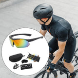 Maxbell Cycling Glasses Comfortable Eyewear Riding Glasses for Hiking Riding Outdoor Black