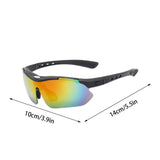 Maxbell Cycling Glasses Comfortable Eyewear Riding Glasses for Hiking Riding Outdoor Black