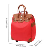 Maxbell Rolling Duffle Bag Large Capacity Suitcase for Beach Business Trip Traveling Red