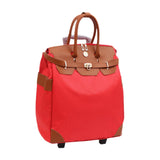Maxbell Rolling Duffle Bag Large Capacity Suitcase for Beach Business Trip Traveling Red