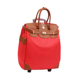 Maxbell Rolling Duffle Bag Large Capacity Suitcase for Beach Business Trip Traveling Red