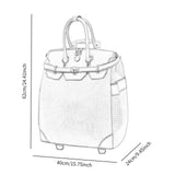 Maxbell Rolling Duffle Bag Large Capacity Suitcase for Beach Business Trip Traveling Burgundy