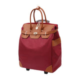 Maxbell Rolling Duffle Bag Large Capacity Suitcase for Beach Business Trip Traveling Burgundy
