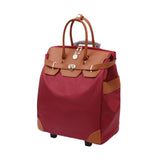 Maxbell Rolling Duffle Bag Large Capacity Suitcase for Beach Business Trip Traveling Burgundy