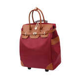 Maxbell Rolling Duffle Bag Large Capacity Suitcase for Beach Business Trip Traveling Burgundy