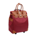 Maxbell Rolling Duffle Bag Large Capacity Suitcase for Beach Business Trip Traveling Burgundy