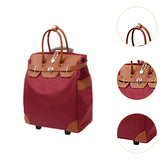 Maxbell Rolling Duffle Bag Large Capacity Suitcase for Beach Business Trip Traveling Burgundy