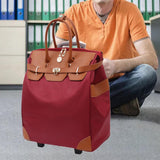 Maxbell Rolling Duffle Bag Large Capacity Suitcase for Beach Business Trip Traveling Burgundy