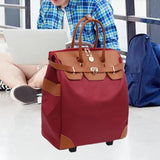 Maxbell Rolling Duffle Bag Large Capacity Suitcase for Beach Business Trip Traveling Burgundy