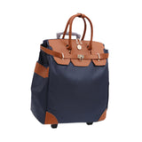 Maxbell Rolling Duffle Bag Large Capacity Suitcase for Beach Business Trip Traveling Dark Blue